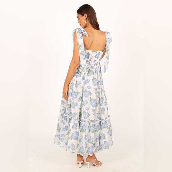 PETAL & PUP FLORET MIDI DRESS - BLUE L B3113 - Picture 5 of 8